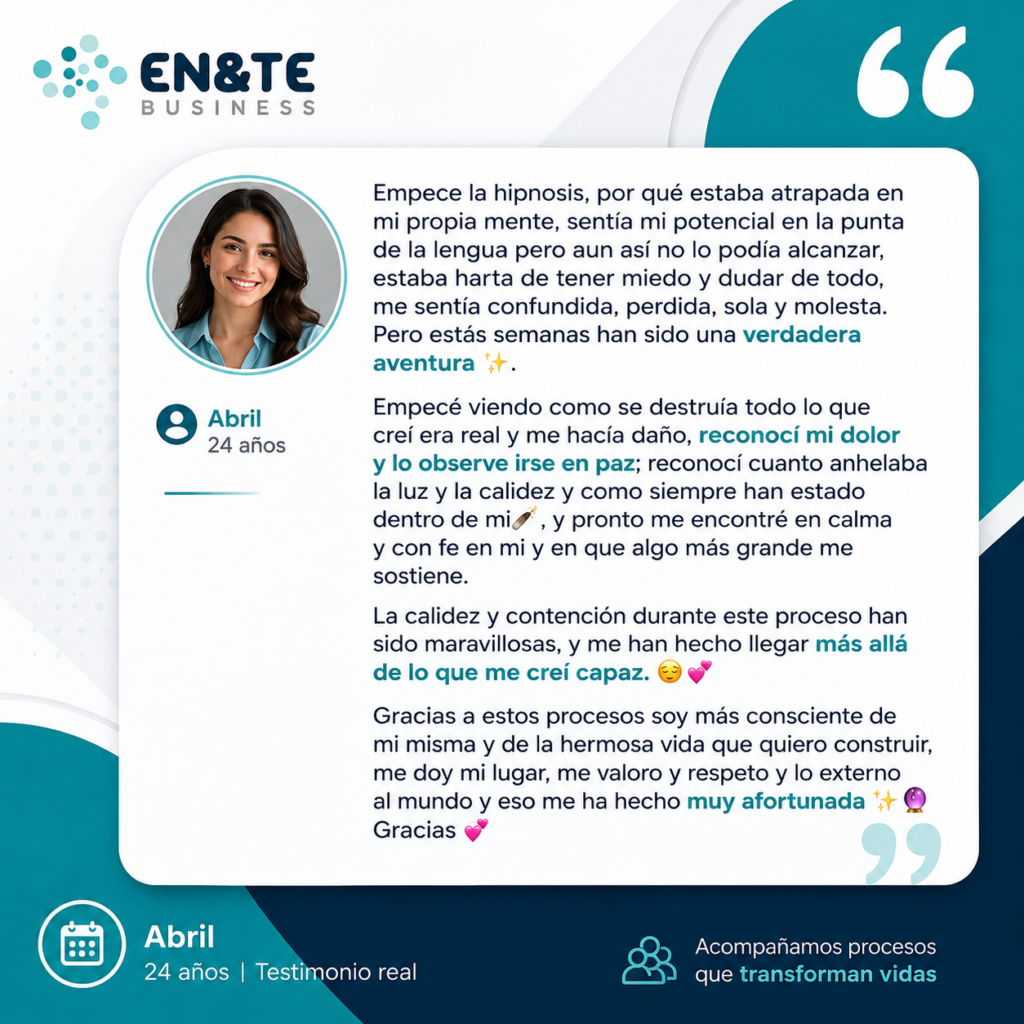 TESTIMONIO ABRIL ENTE BUSINESS MIDFULLNES EMPRESARIAL