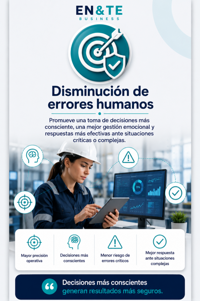DISMINUCION DE ERRORES HUMANOS con ENTE BUSINESS MINDFULNESS