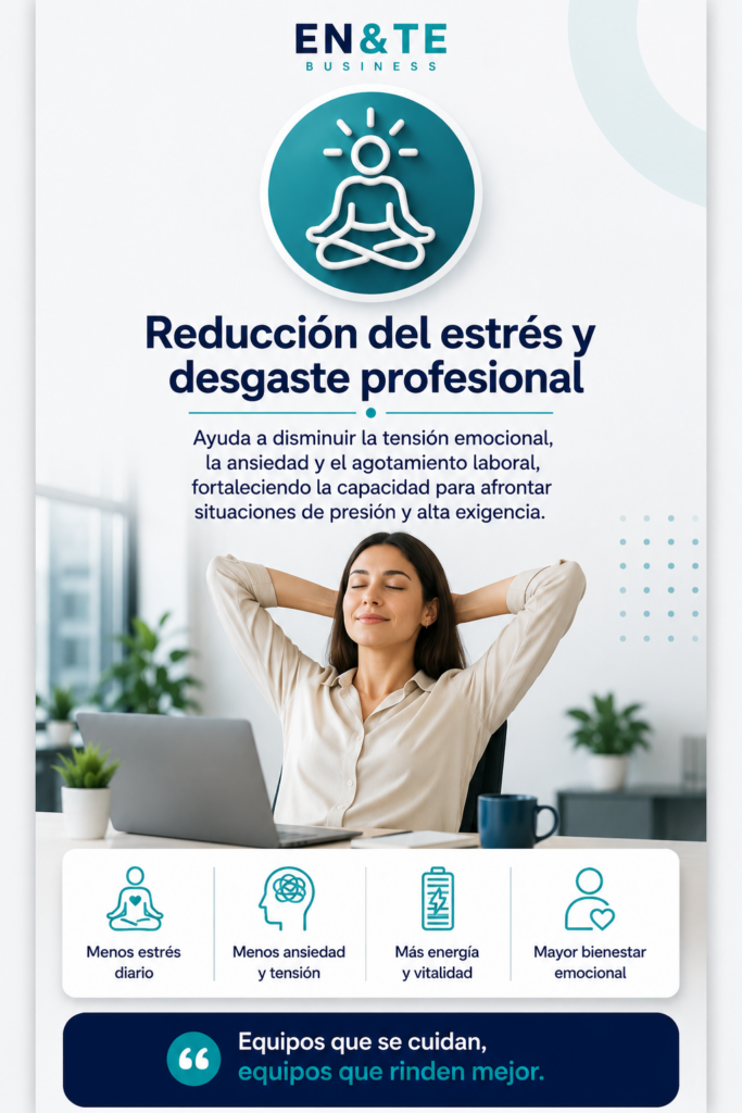 REDUCCION DEL ESTRES Y DESGASTE PROFESIONALcon ENTE BUSINESS MINDFULNESS